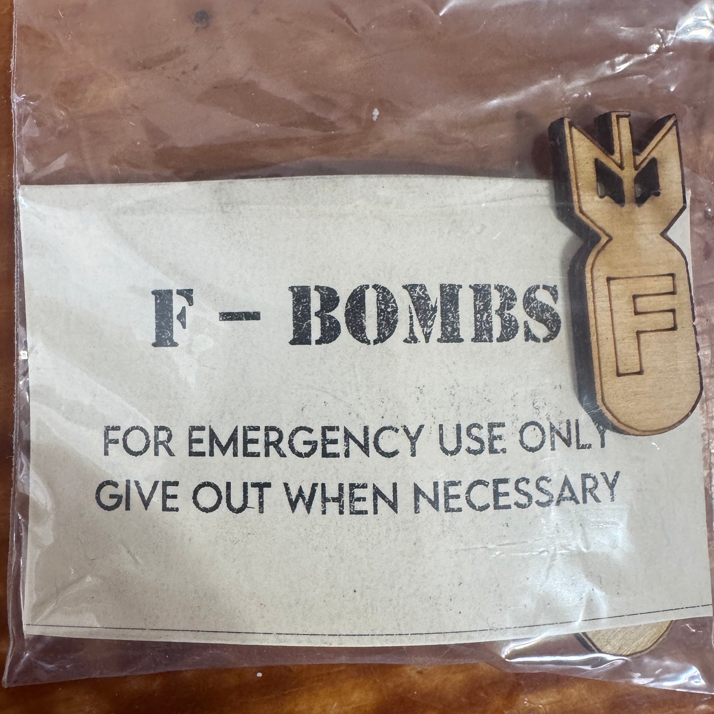 Wooden F-BOMBS Decorations Hilarious Reusable Shareable Gag Good Gifts