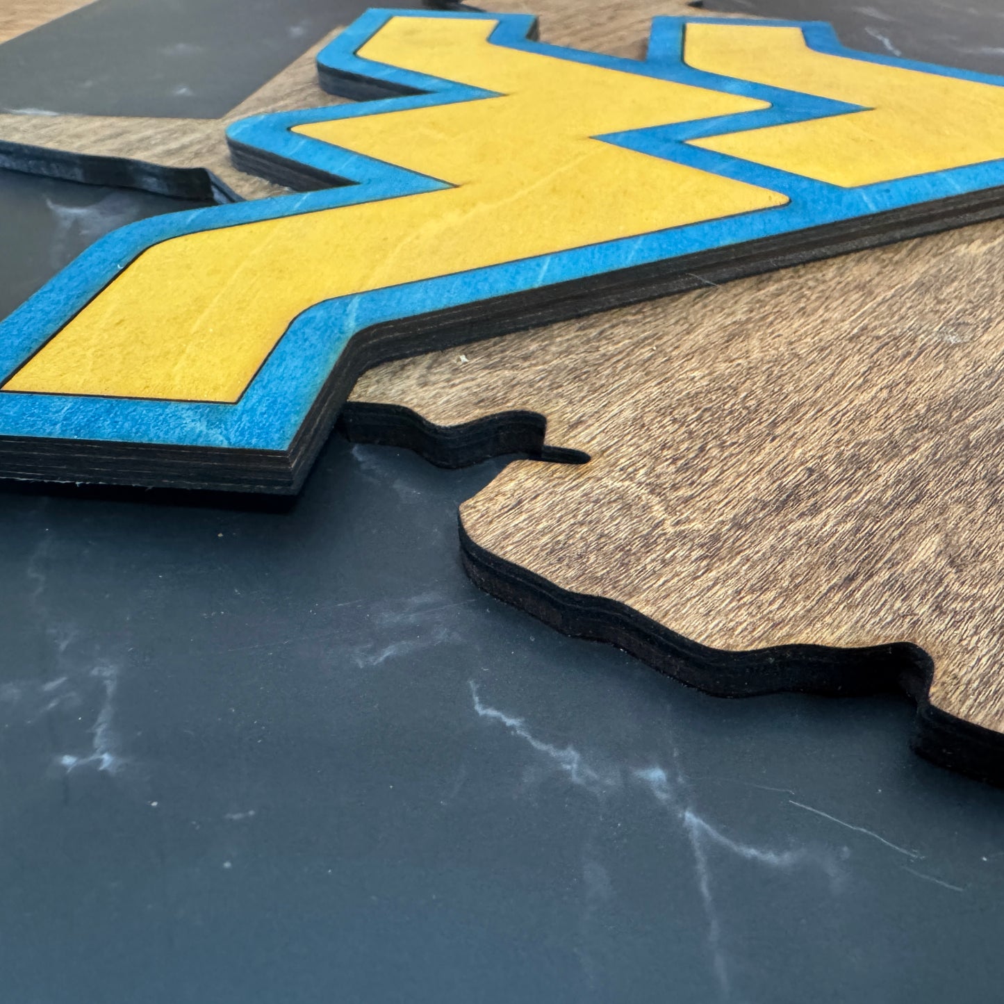 Wooden WVU Sign