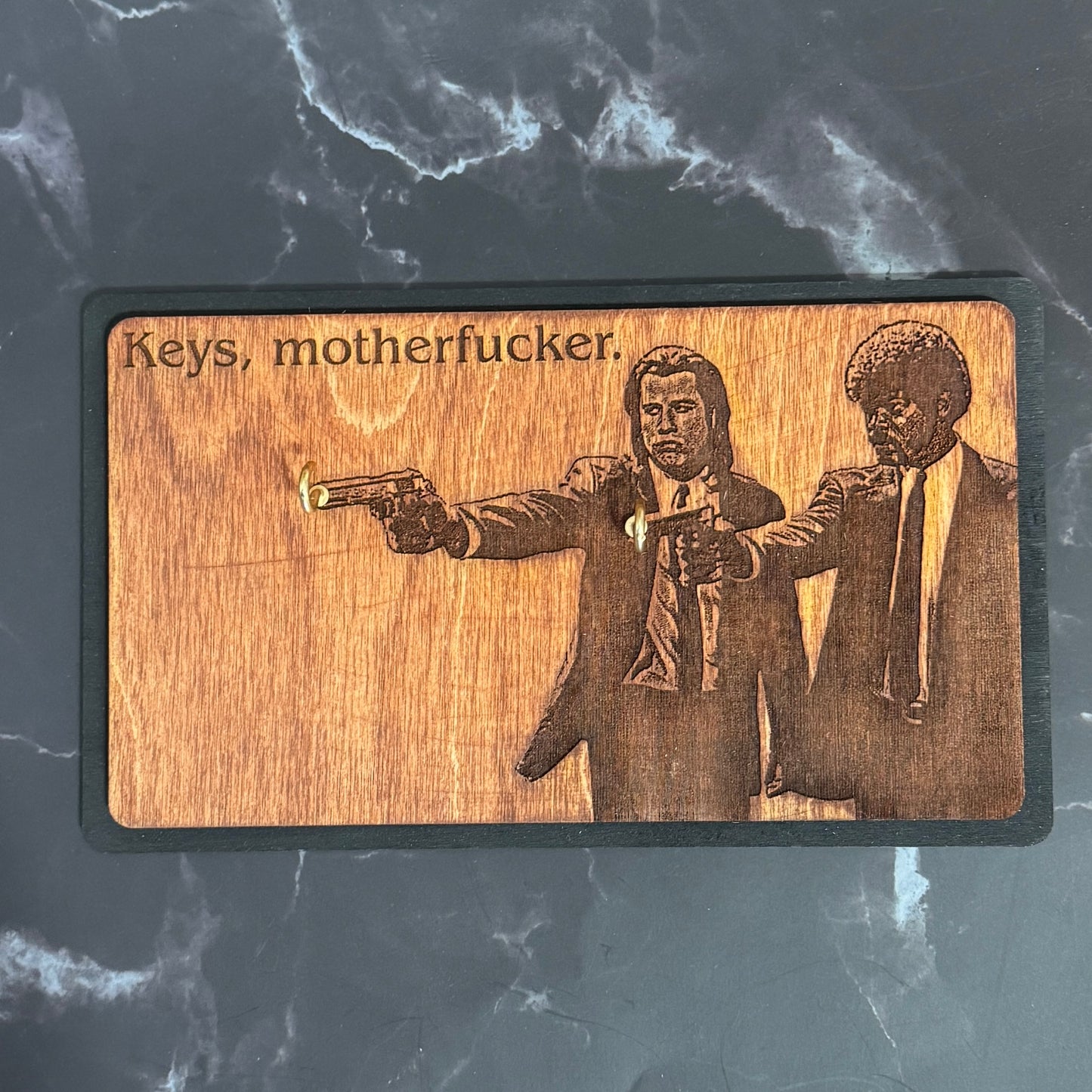 Keys Motherfucker Wooden Key Holder