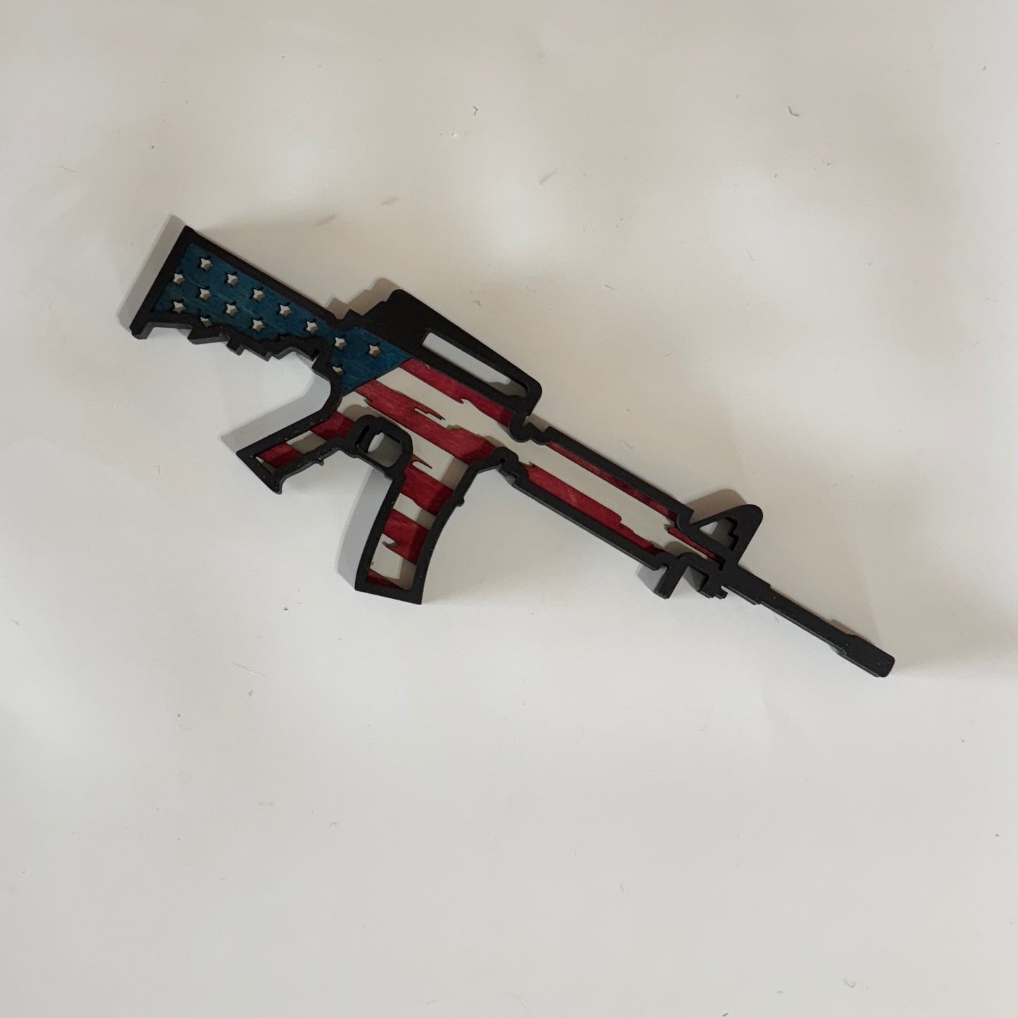 Wooden Patriotic Gun Decor