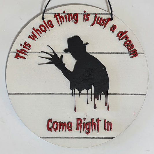 Freddy Krueger - Nightmare on Elm Street Welcome Sign